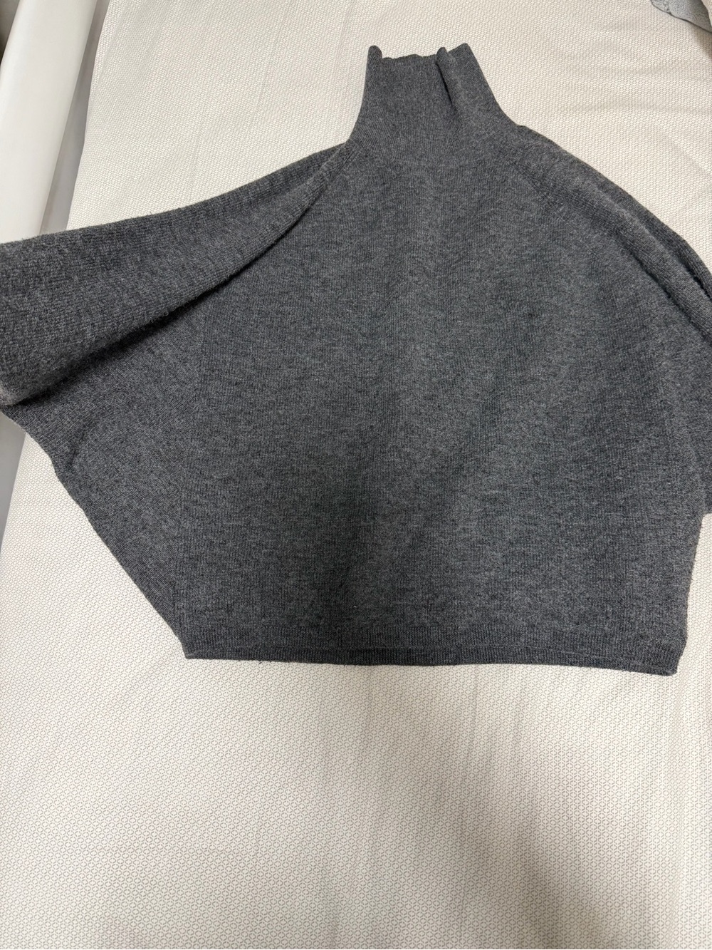 Zara Dark Gray Turtleneck Batwing Sweater